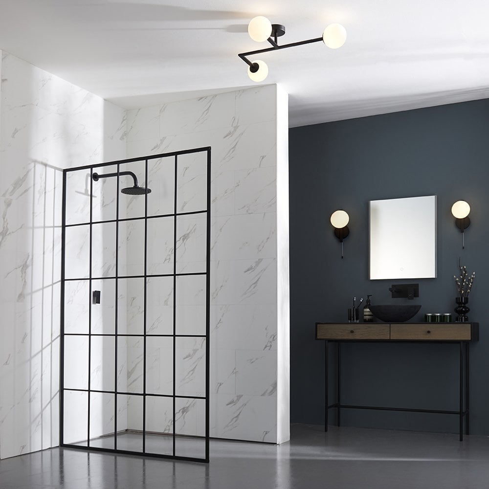 Stylish Right Angle Wall Light in Black