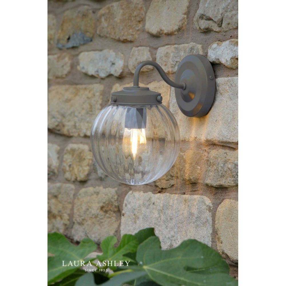 Georgie Outdoor Matt Grey Wall Light IP44