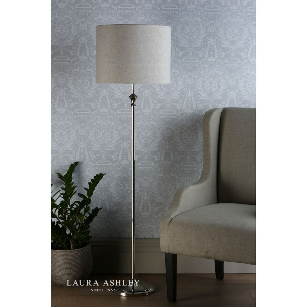 Highgrove Floor Lamp in Polished Nickel C/W Shade