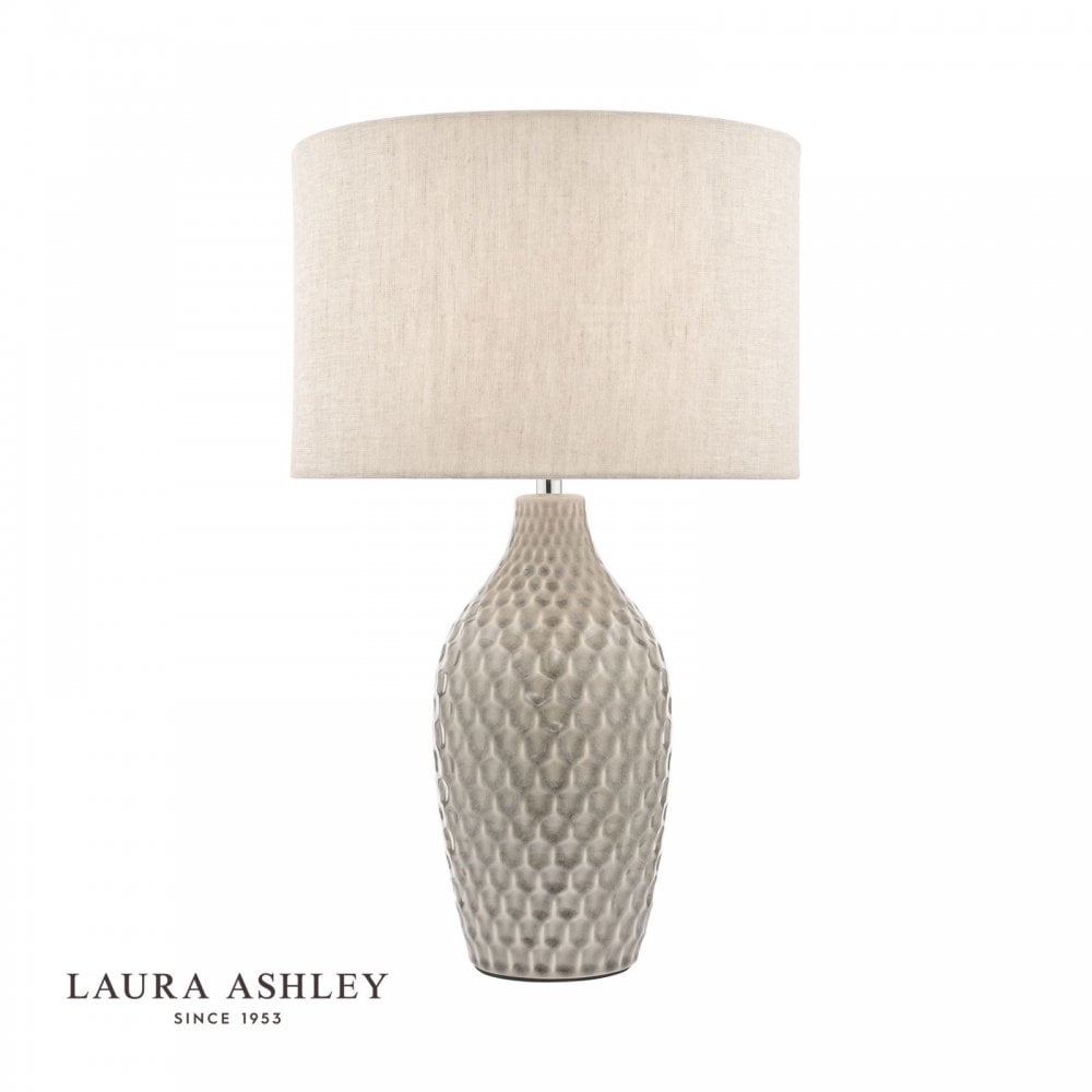 Heathfield Gloss Grey Table Lamp C/W Shade