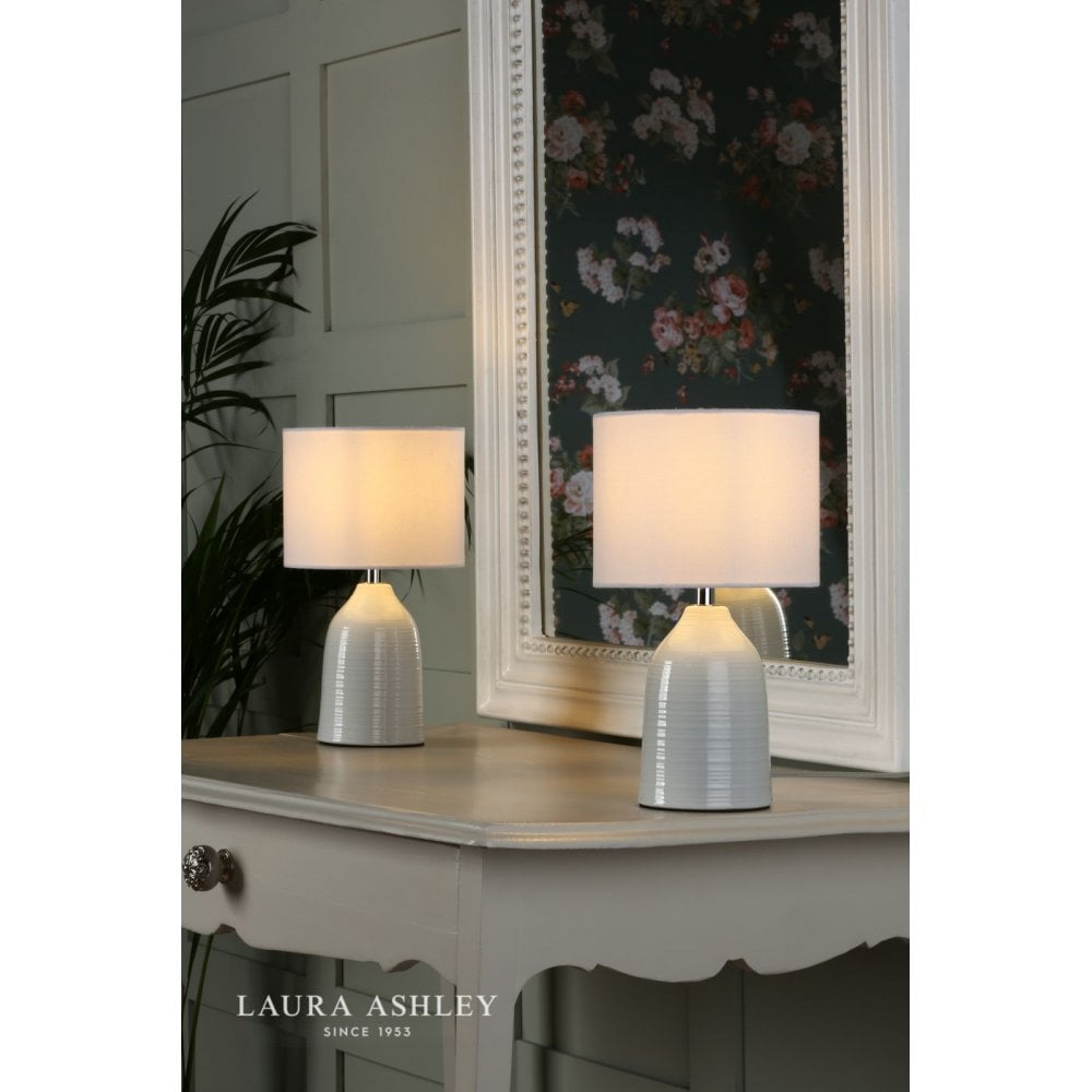 Penny Twin Pack Cream Table Lamps C/W Shade