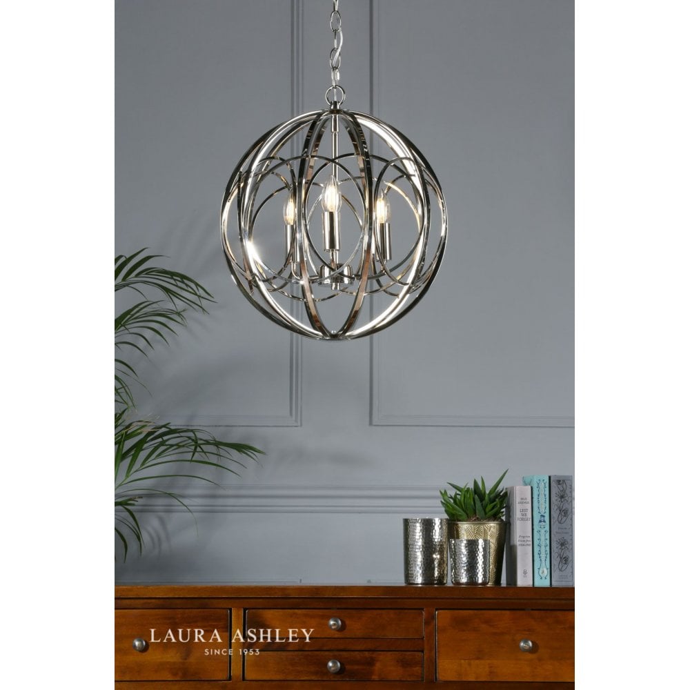 Orbital 3 Light Polished Nickel Pendant