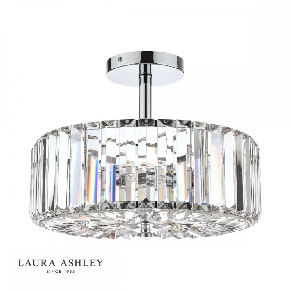 Fernhurst 3 Light Semi Flush in Polished Chrome