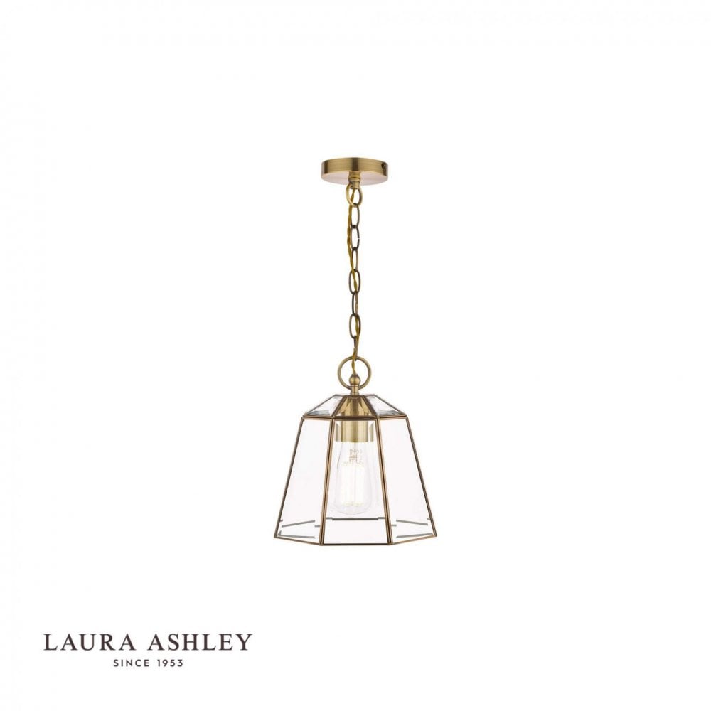 Clayton Single Pendant in Antique Brass