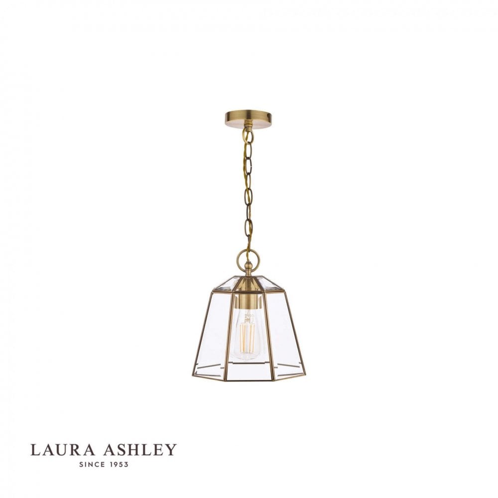 Clayton Single Pendant in Antique Brass