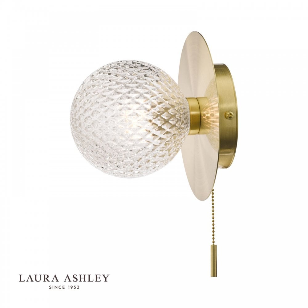 Prague Satin Brass Bathroom Wall Light IP44