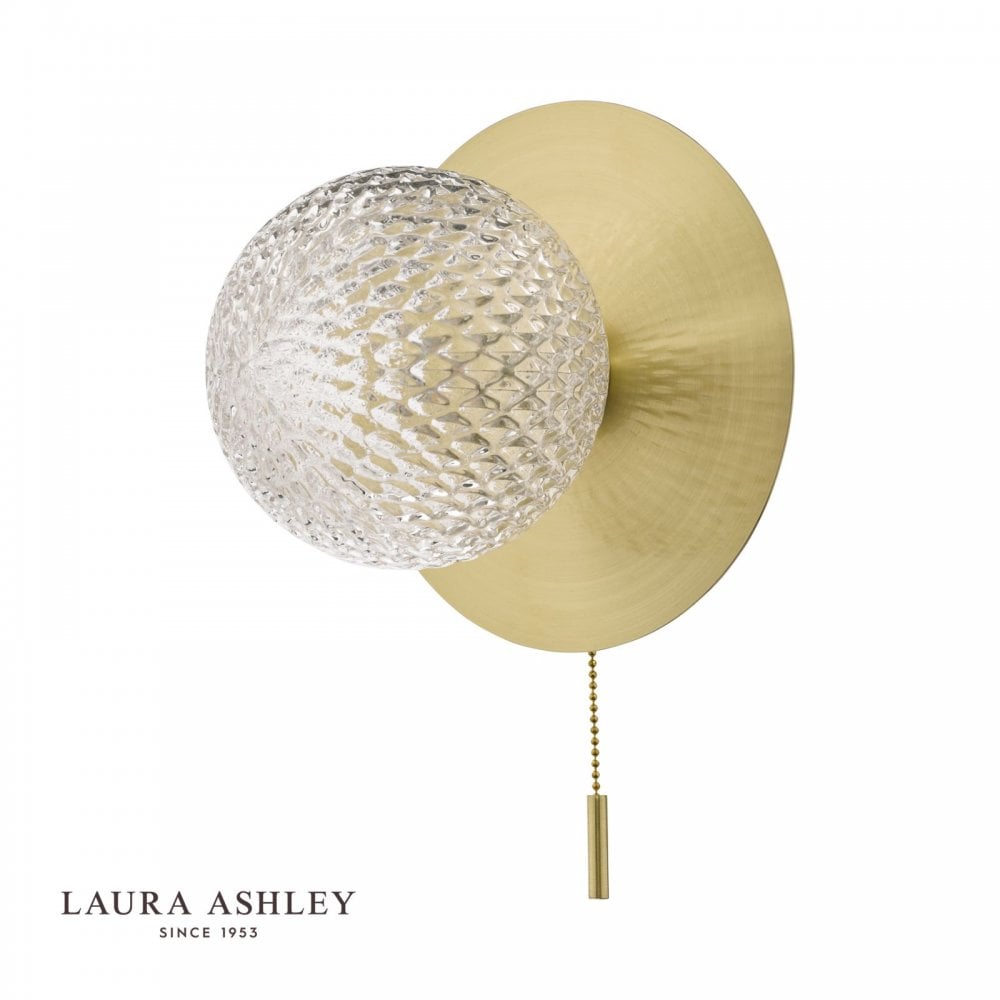 Prague Satin Brass Bathroom Wall Light IP44
