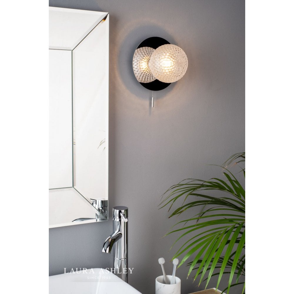 Prague Polished Chrome Bathroom Wall Light IP44