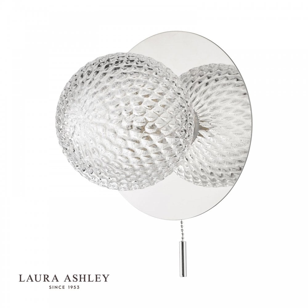Prague Polished Chrome Bathroom Wall Light IP44