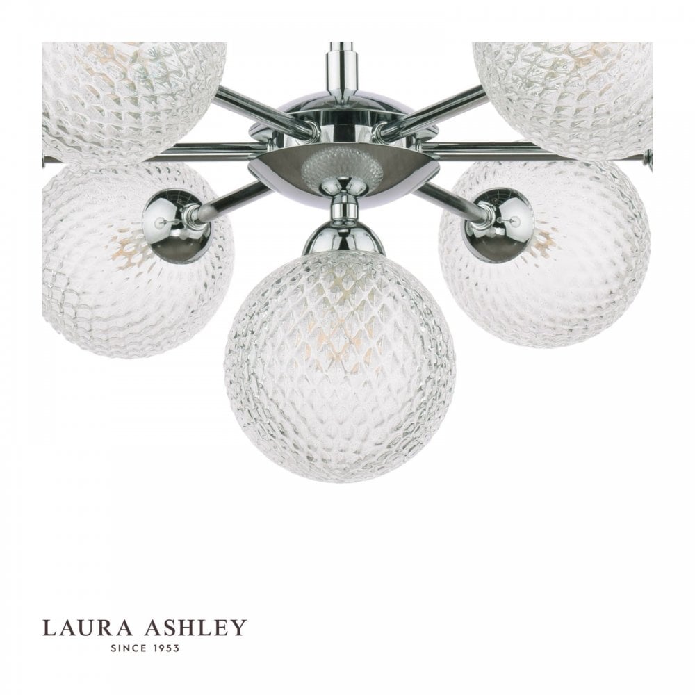 Atherton 7 Light Semi Flush Fitting in Polished Chrome