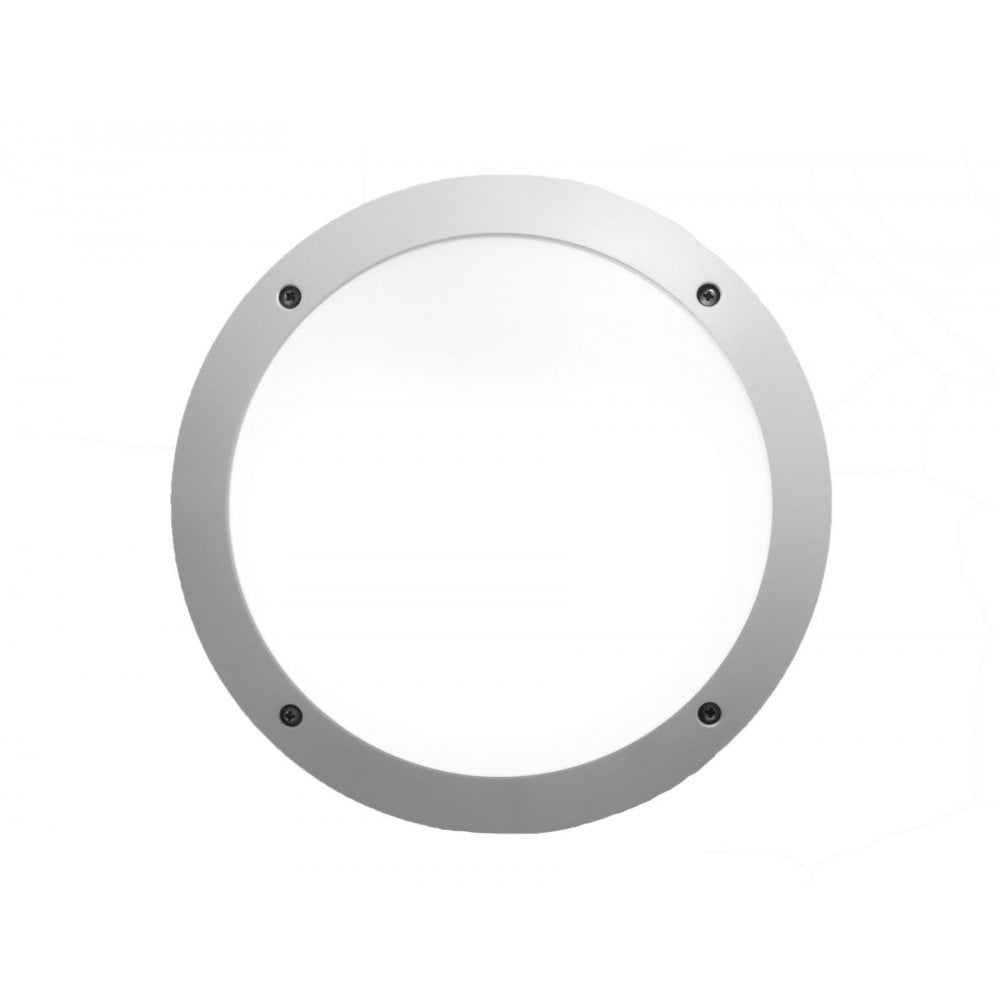 Lucia Eyelid E27 Wall & Ceiling Light Grey with Opal Diffuser