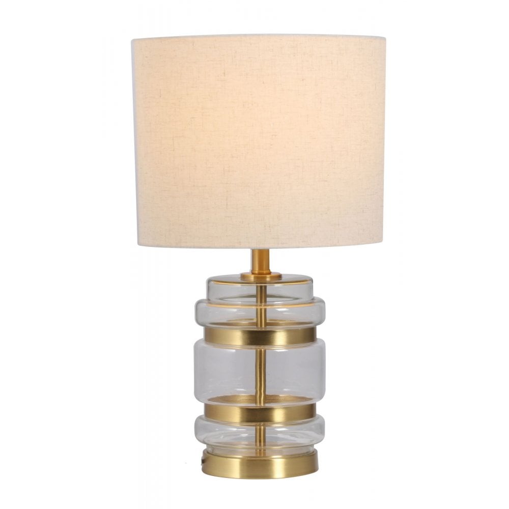 Hartley Satin Brass Table Lamp C/W Shade