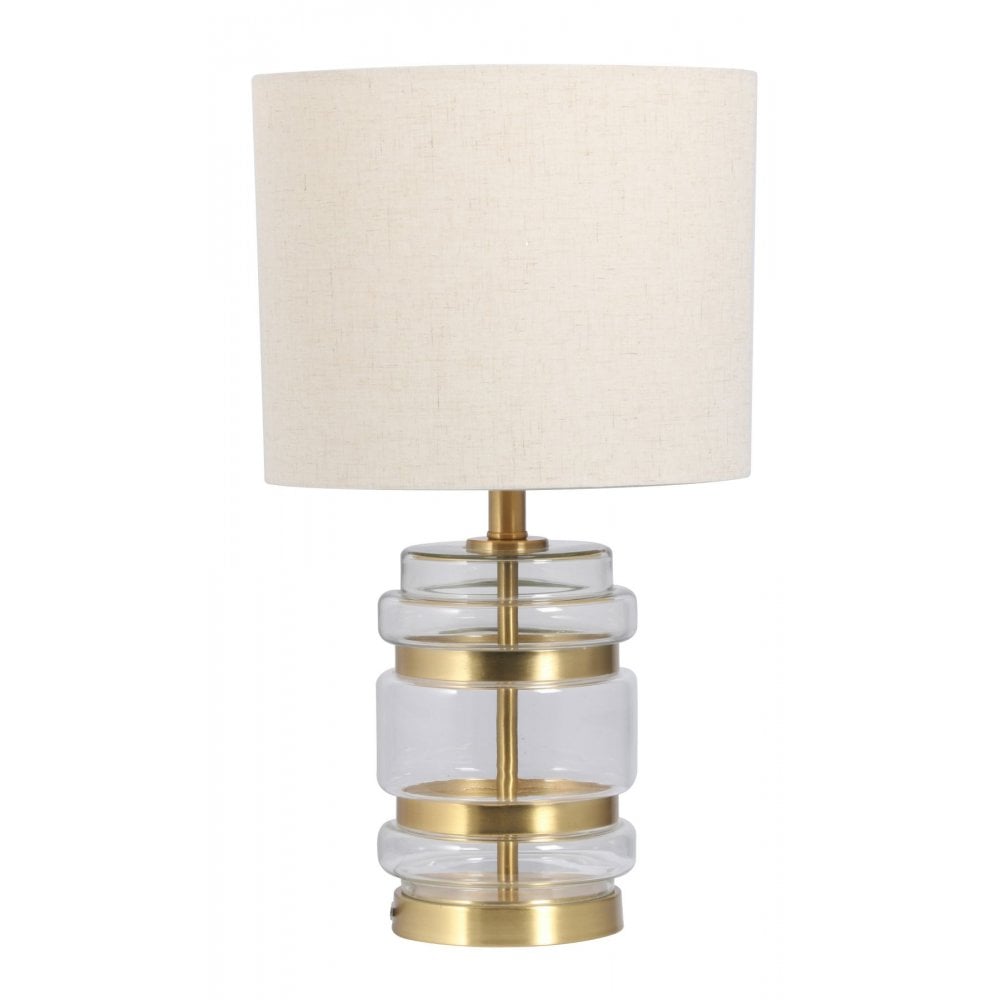 Hartley Satin Brass Table Lamp C/W Shade