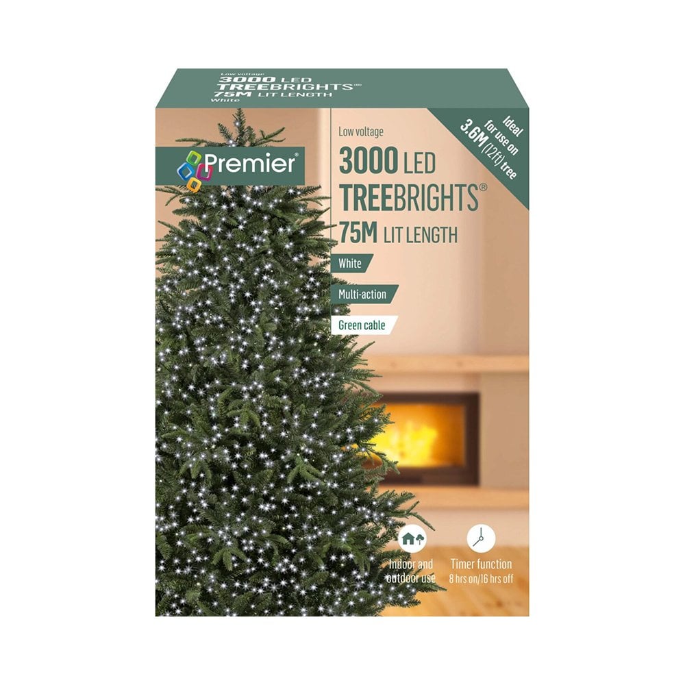 3000 Led Timer Treebrights White Lights