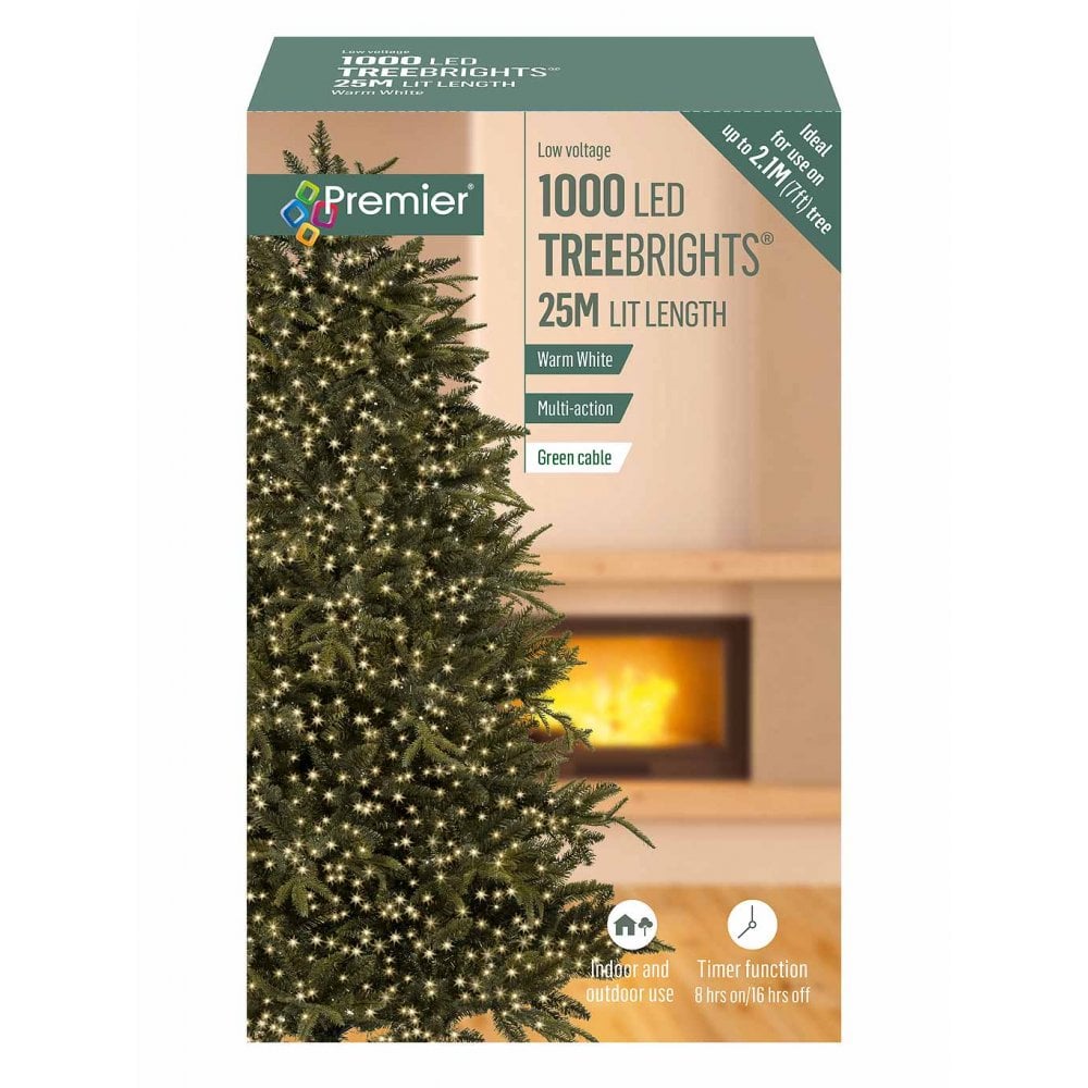 1000 Led Timer Treebrights Warm White Lights