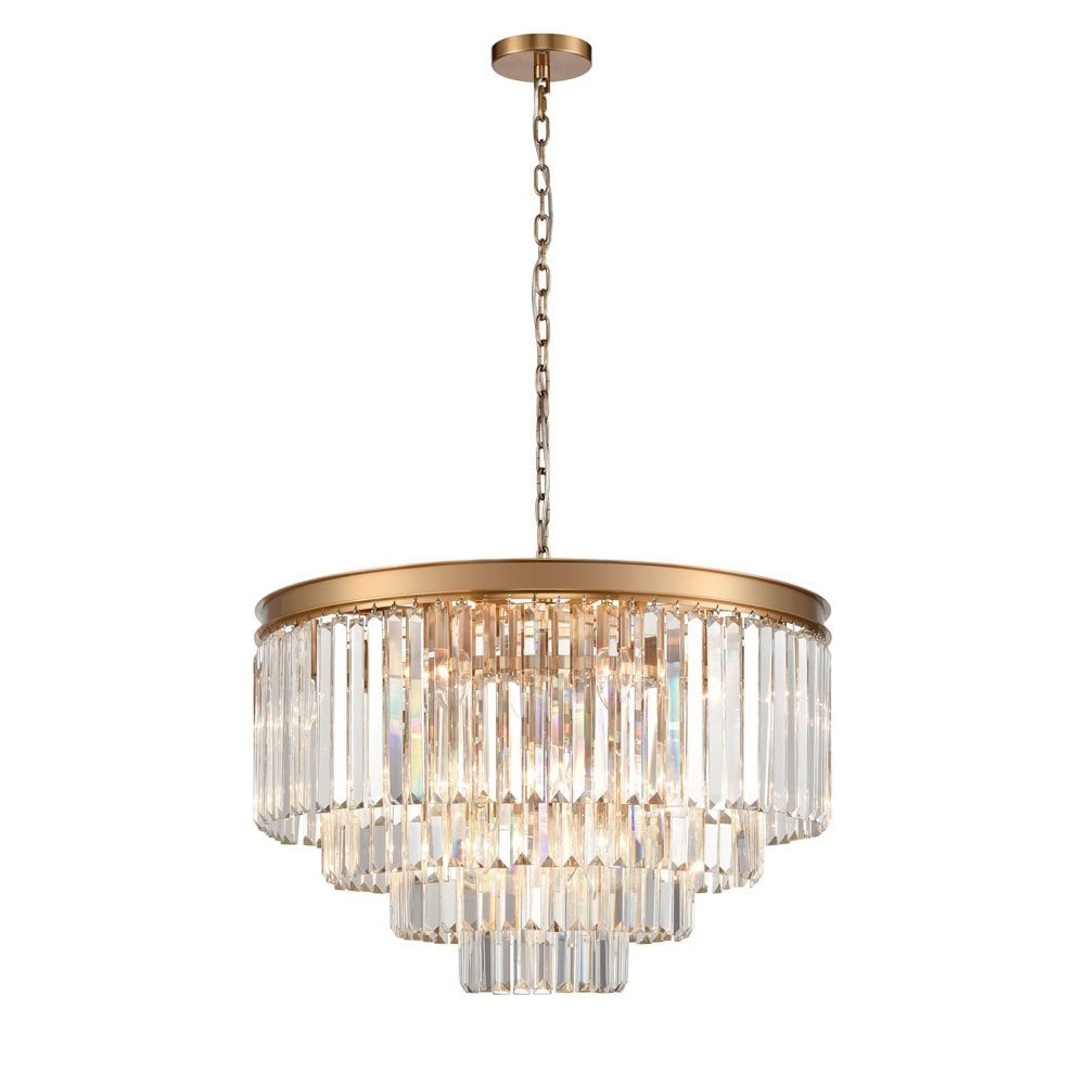 Perdita Brushed Brass 20 Light Chandelier