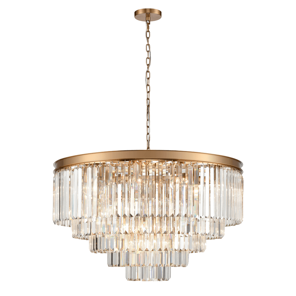 Perdita Brushed Brass 27 Light Chandelier