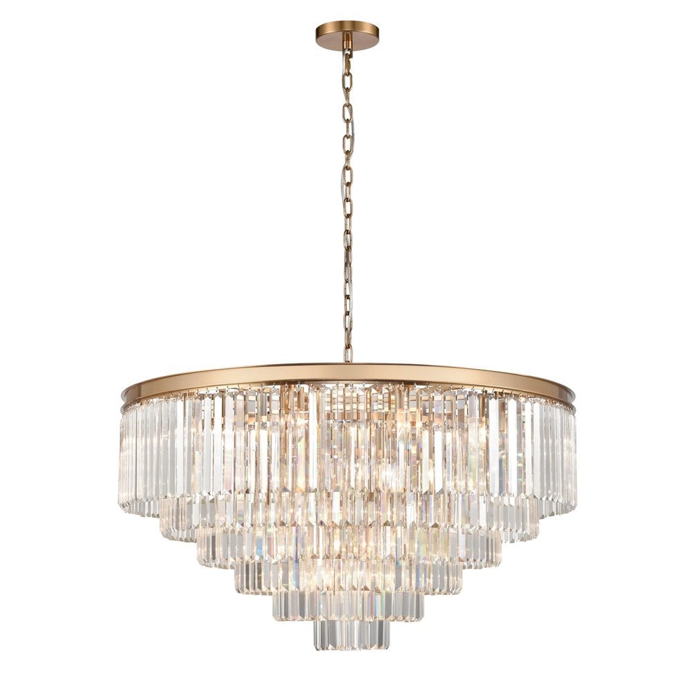 Perdita Brushed Brass 30 Light Chandelier