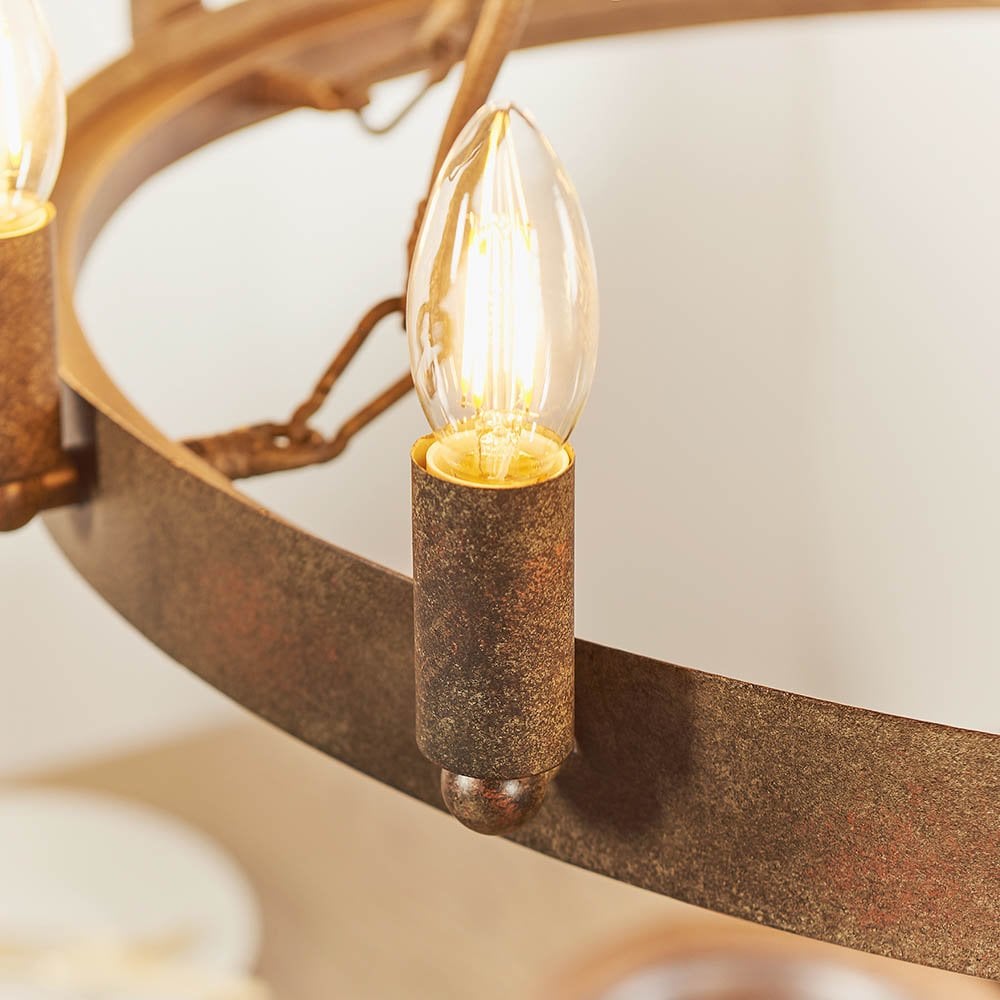 Chevalier 12 Light Ceiling Light in Aged Metal