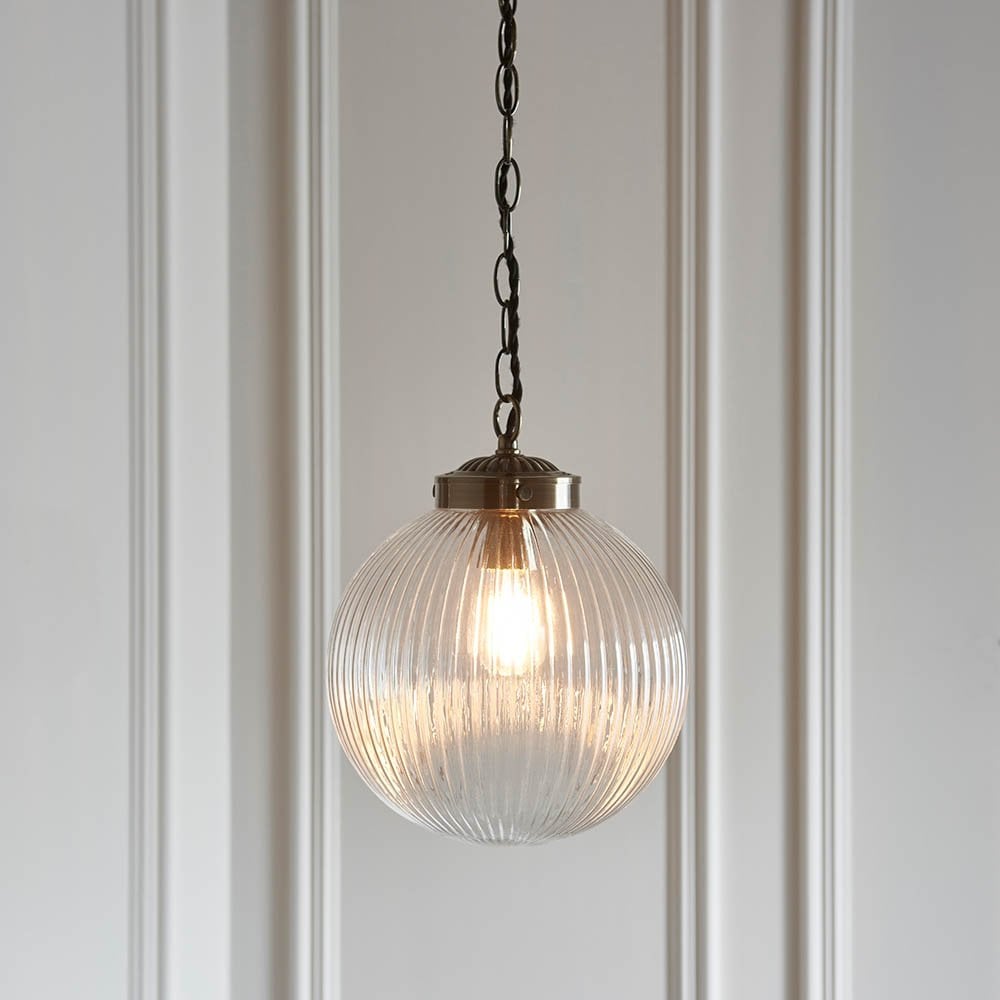 Brydon Clear Ribbed Glass 250mm