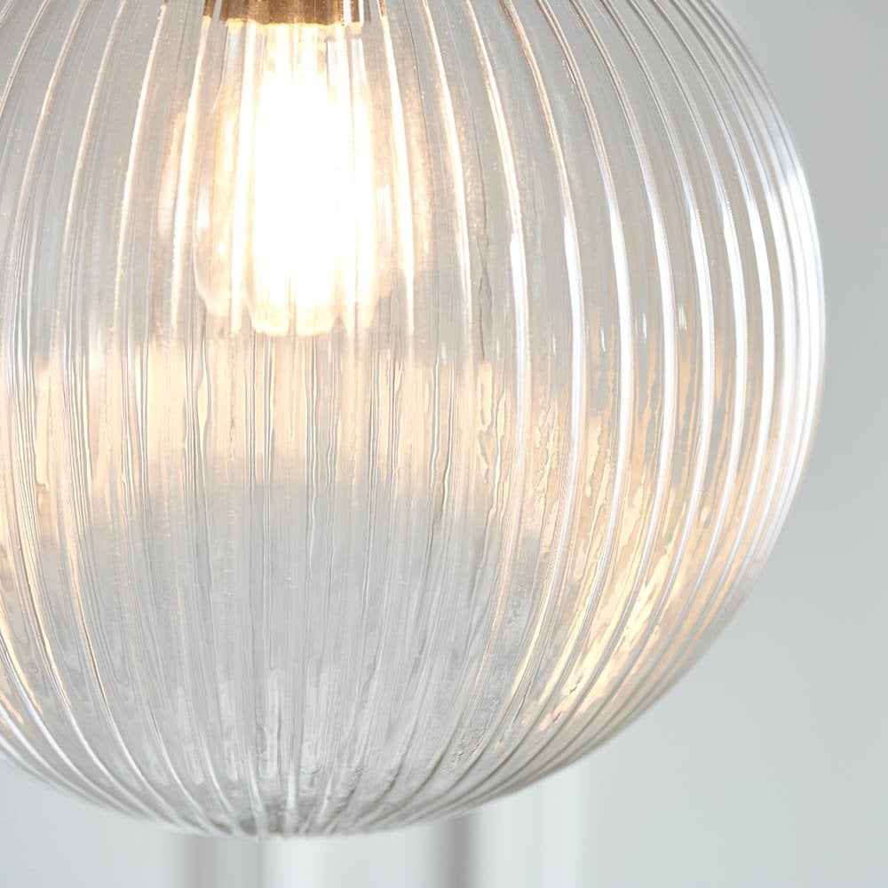 Brydon Clear Ribbed Glass 250mm