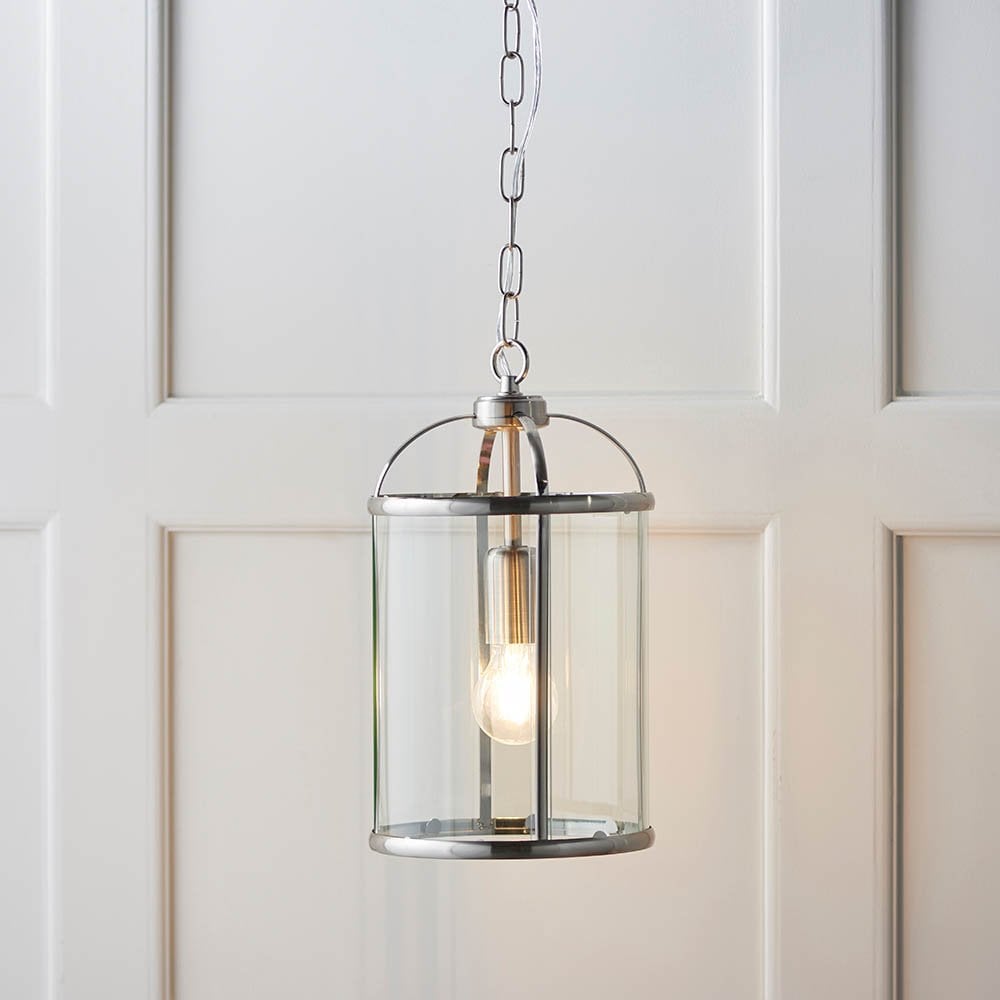 Lambeth Single Lantern in Satin Nickel