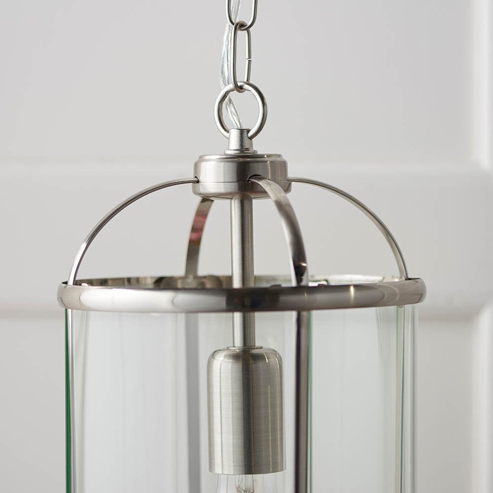 Lambeth Single Lantern in Satin Nickel