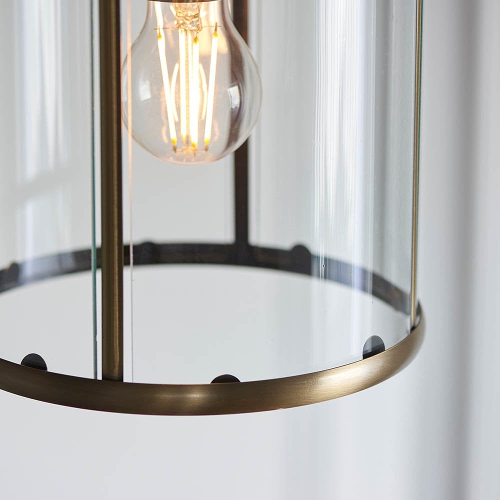 Lambeth Single Lantern in Antique Brass