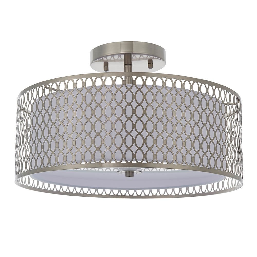 Cordero 3 Light Flush Fitting in Satin Nickel