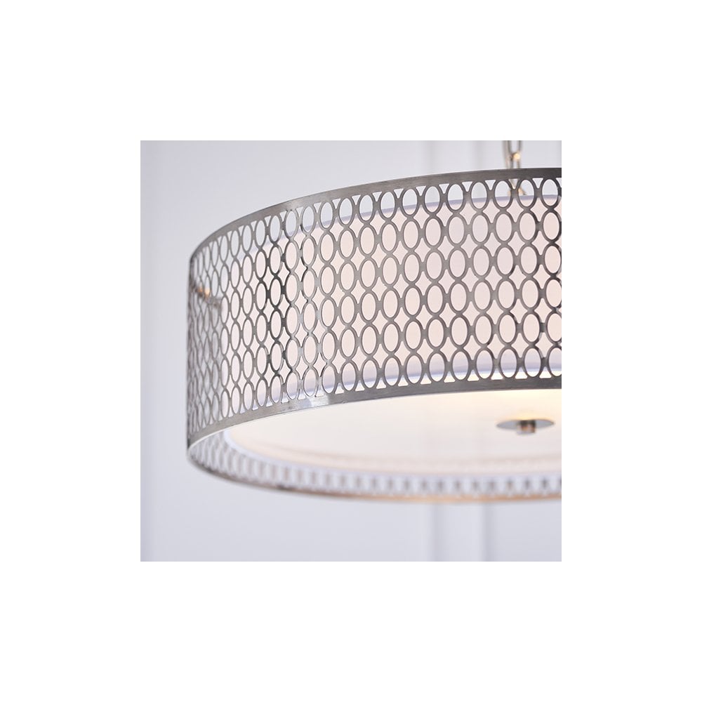 Cordero 3 Light Geometric Pendant in Satin Nickel