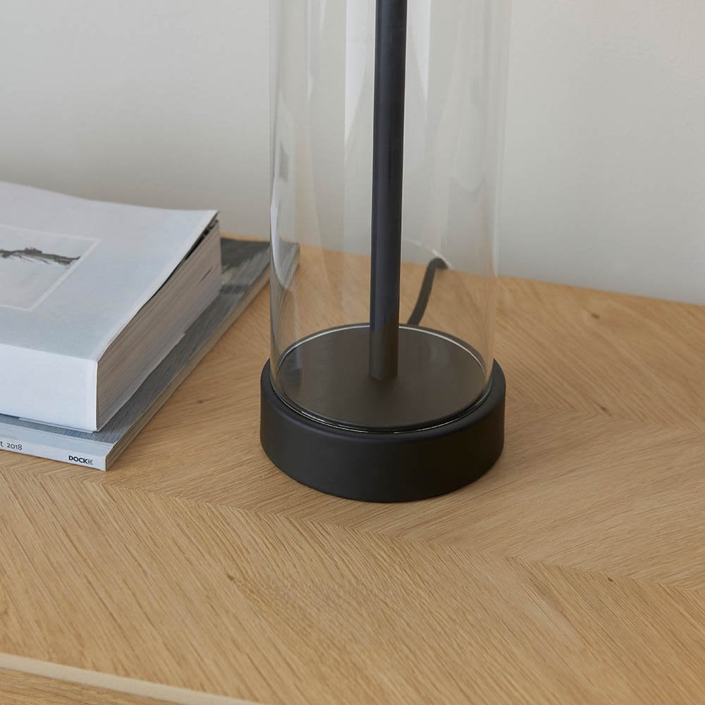 Lessina Table Lamp in Matt Black C/W Shade
