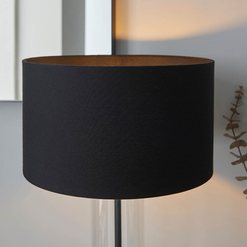 Lessina Table Lamp in Matt Black C/W Shade