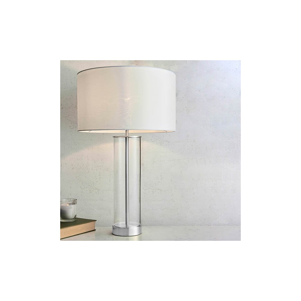 Lessina Table Lamp in Nickel C/W Shade