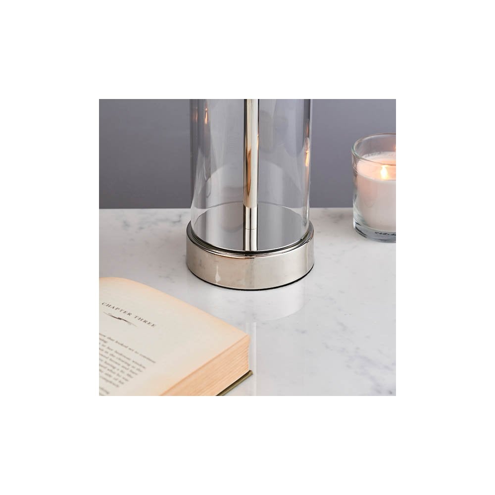 Lessina Table Lamp in Nickel C/W Shade