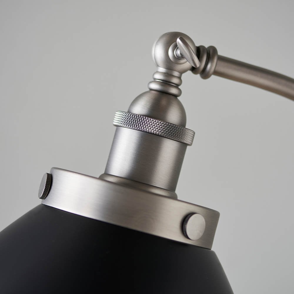Franklin Matt Black & Pewter Floor Lamp