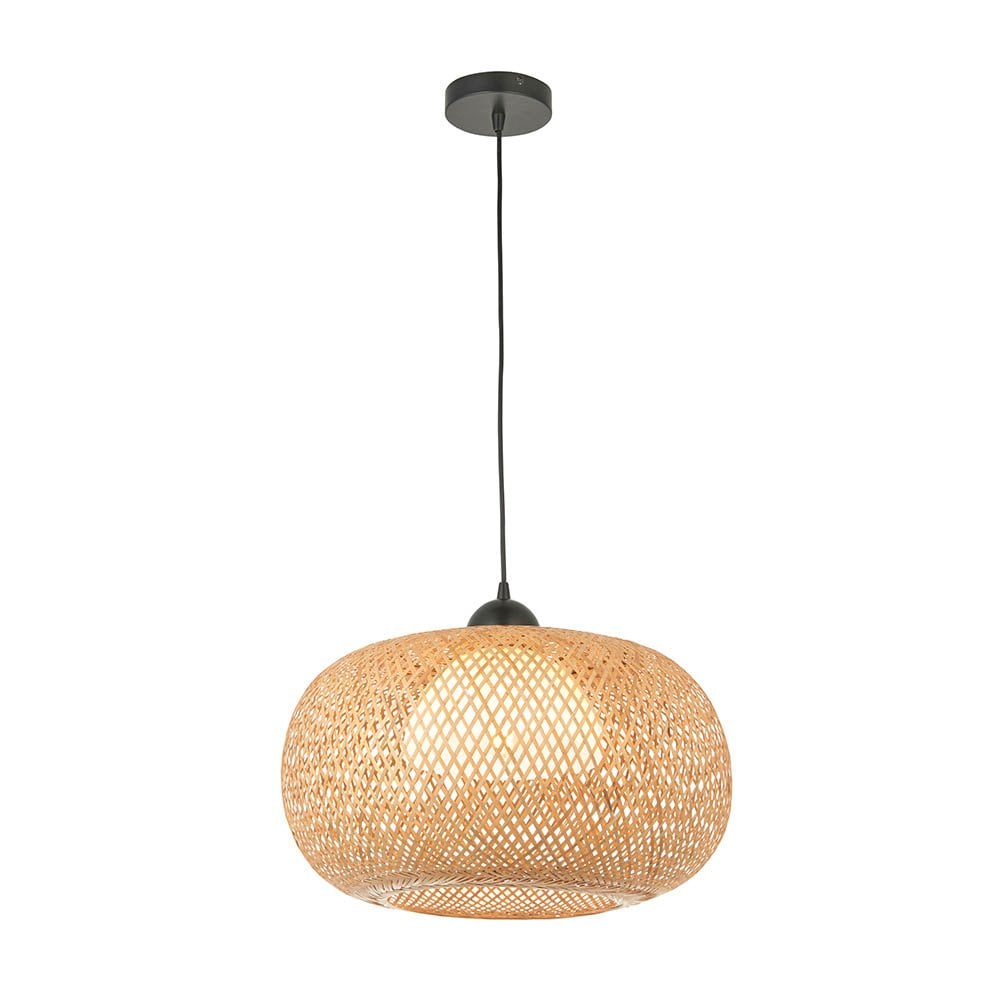Bali Globe Shaped Natural Raffia Pendant
