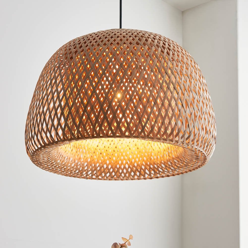 Bali Sphere Shaped Natural Raffia Pendant