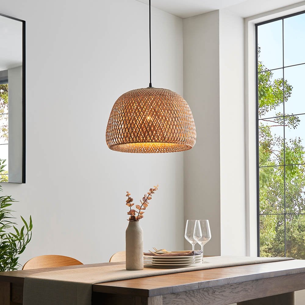 Bali Sphere Shaped Natural Raffia Pendant