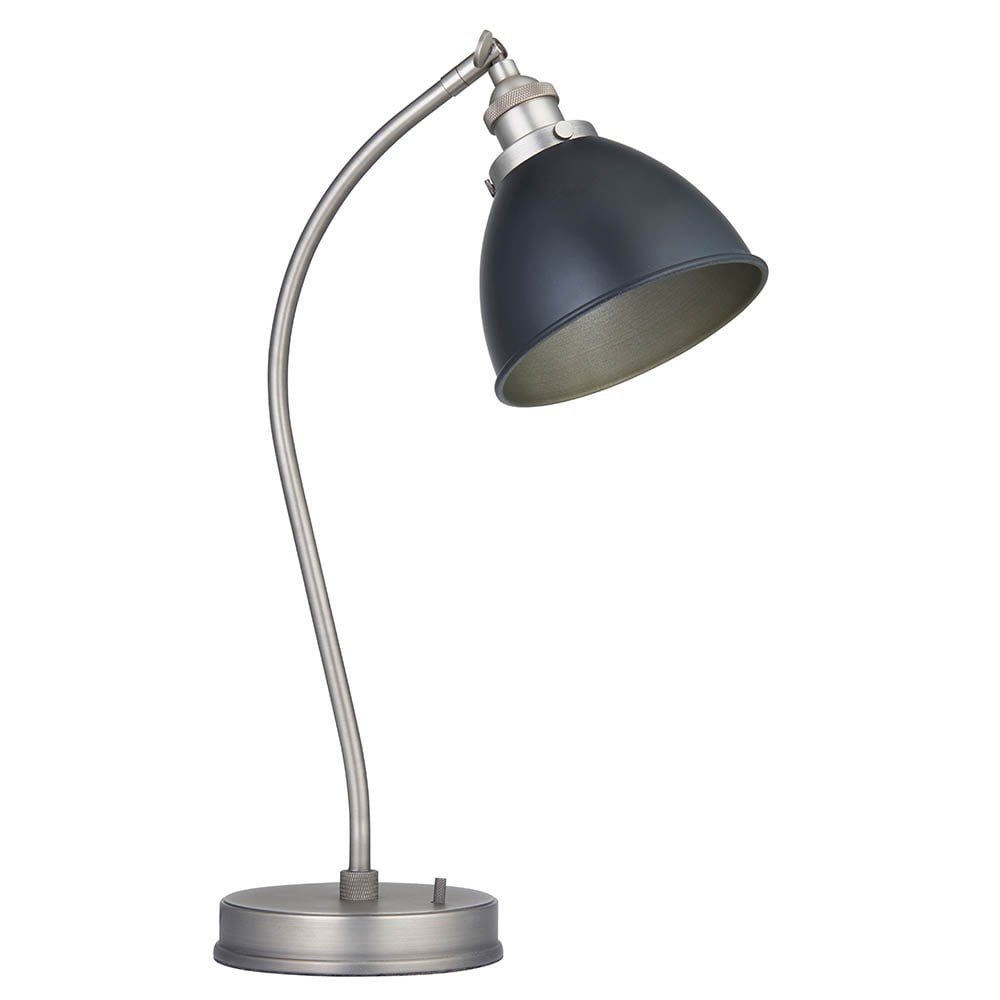 Franklin Matt Black & Pewter Table Lamp