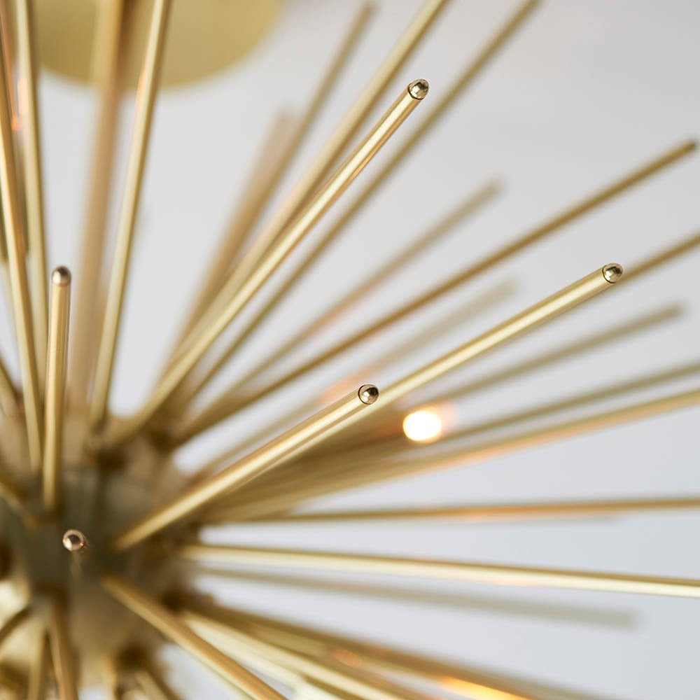 Orta Semi Flush Fitting in Satin Gold Finish