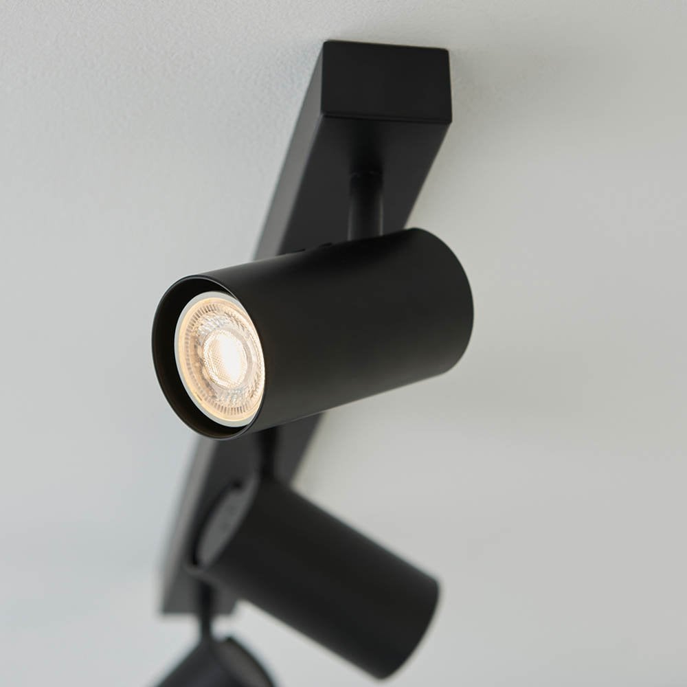 Rez 3 Light Flush Spotlight in Matt Black