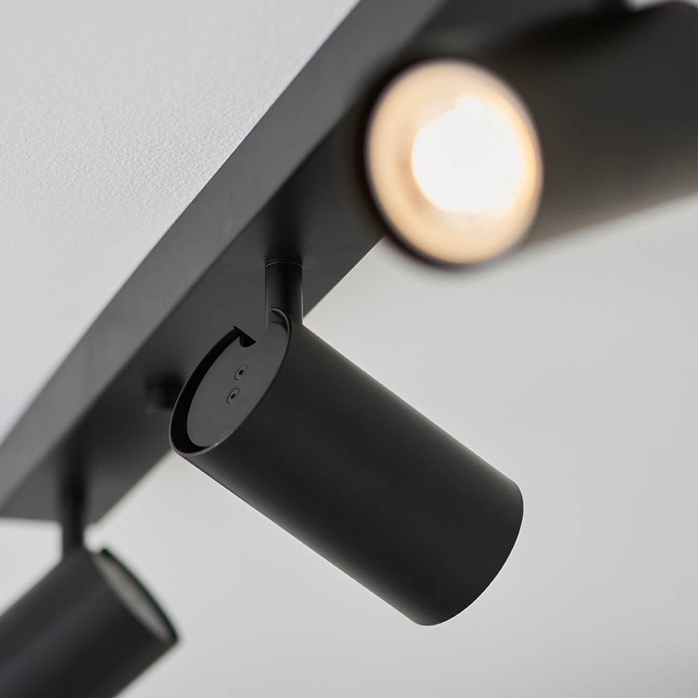 Rez 3 Light Flush Spotlight in Matt Black