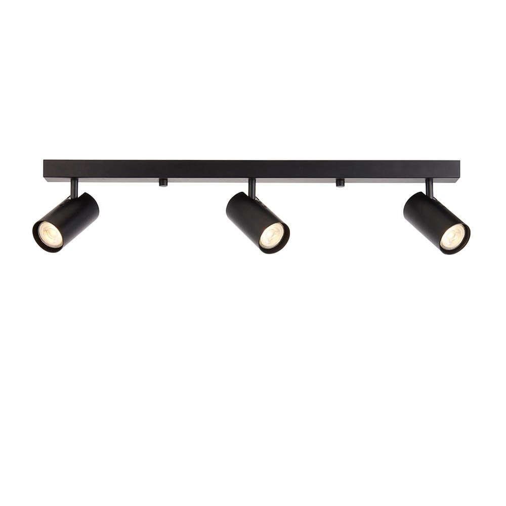 Rez 3 Light Flush Spotlight in Matt Black