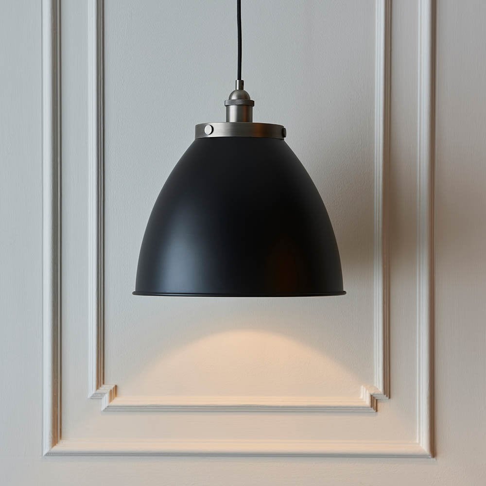 Franklin Matt Black & Pewter Pendant Diameter 335mm