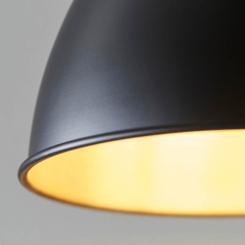 Franklin Matt Black & Pewter Pendant Diameter 235mm
