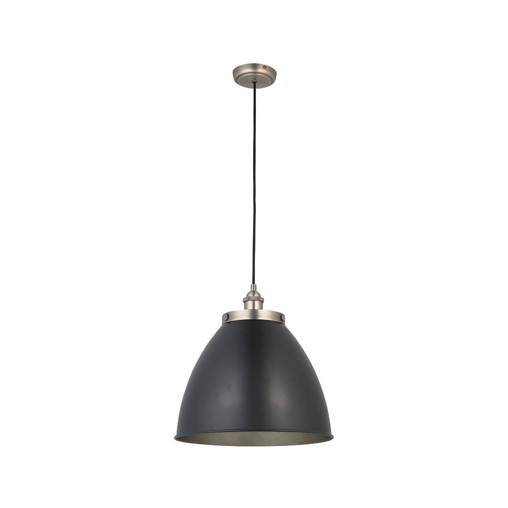 Franklin Matt Black & Pewter Pendant Diameter 335mm