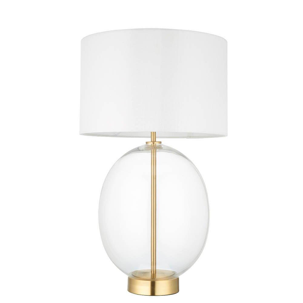Kelda Satin Brass Table Lamp C/W Shade