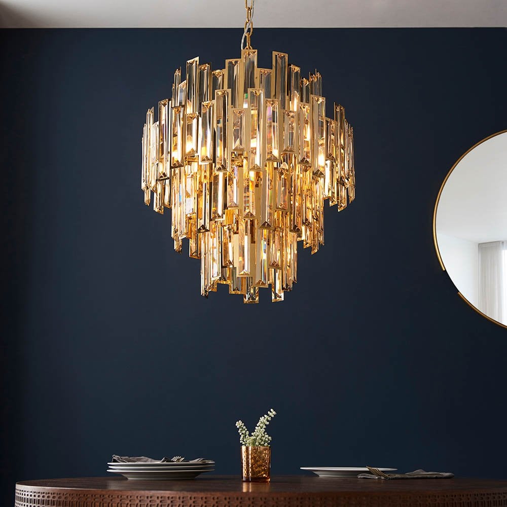 Viviana Gold & Champagne 12 Light Chandelier