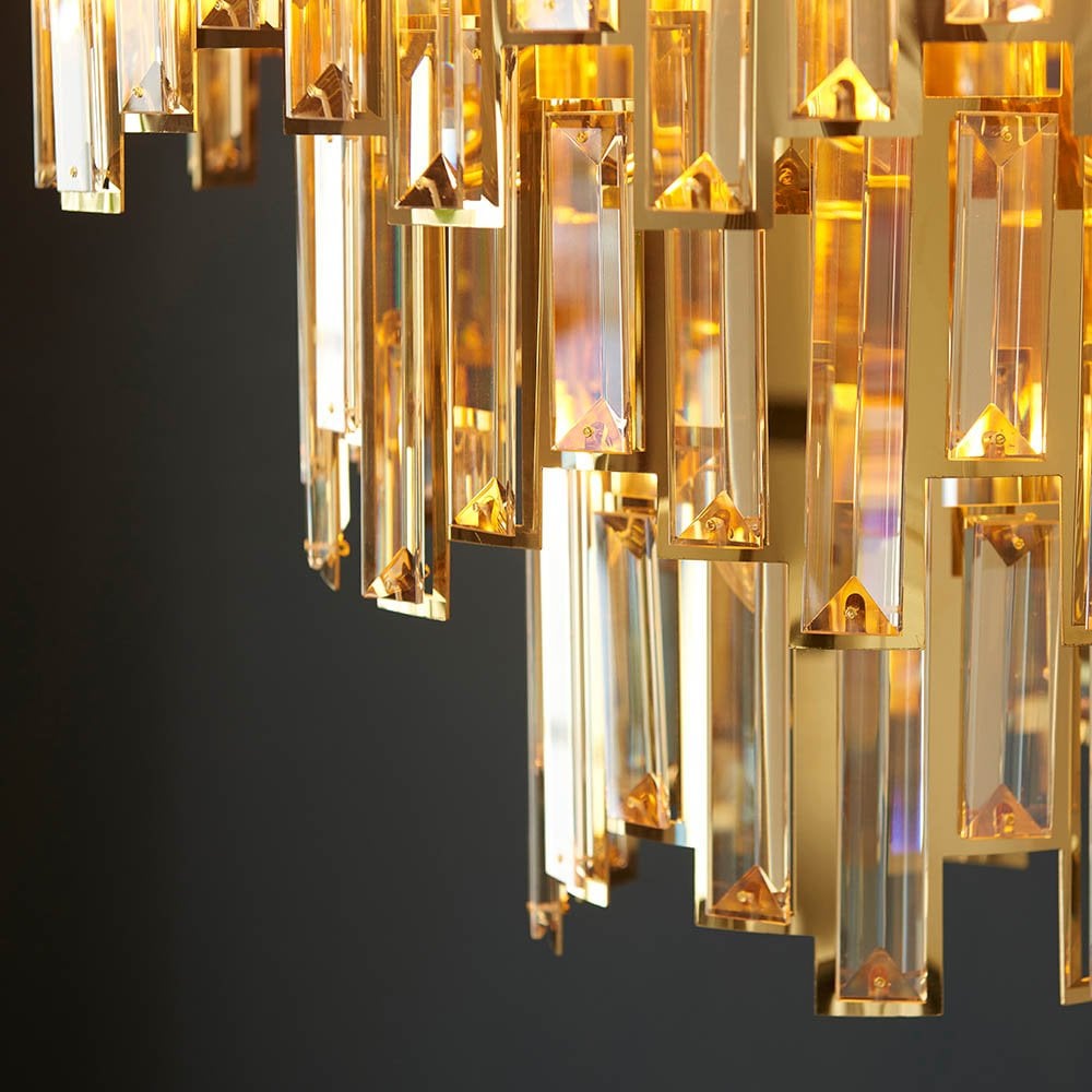 Viviana Gold & Champagne 12 Light Chandelier