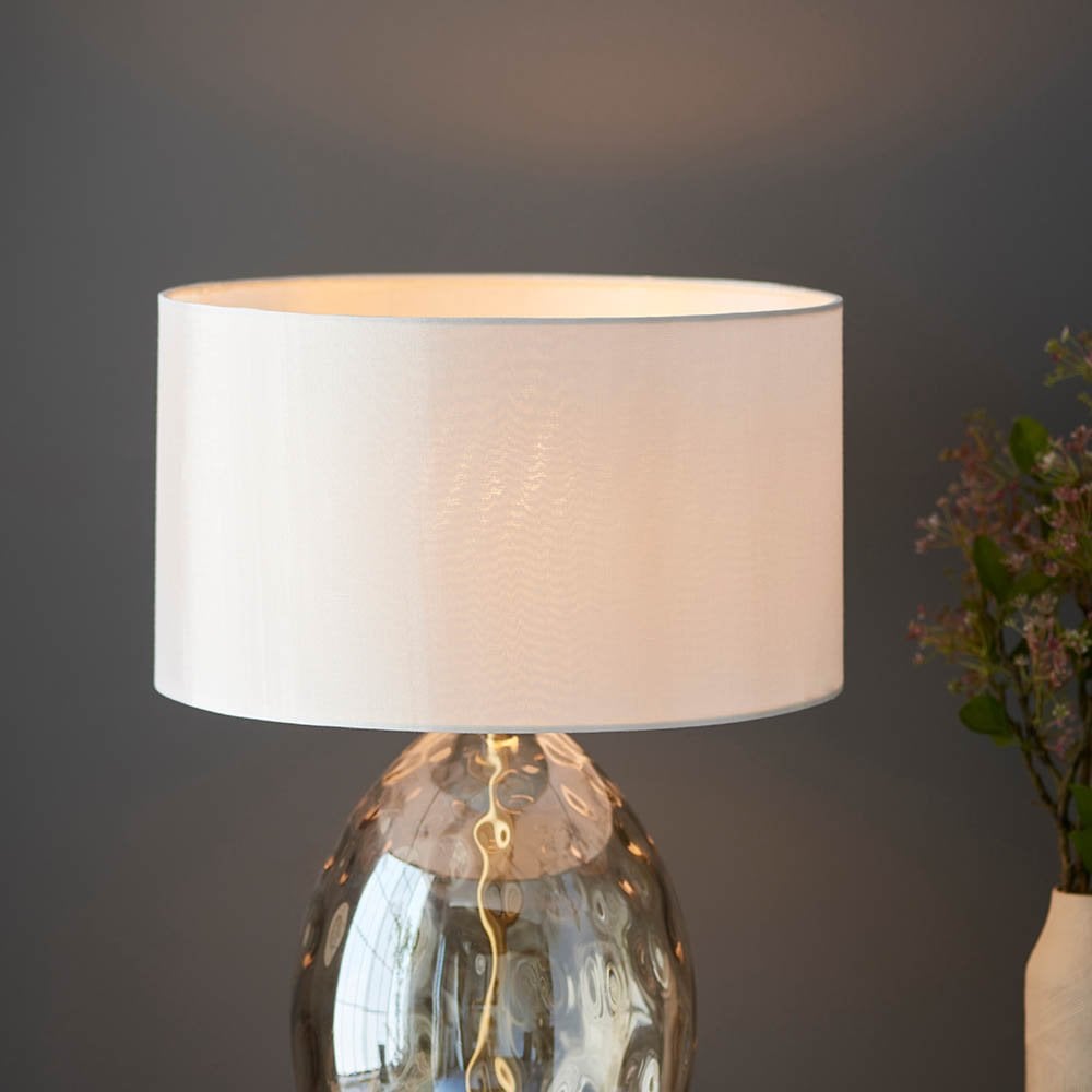 Elin Satin Brass & Champagne Touch Table Lamp C/W Shade